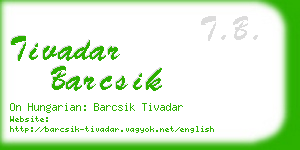 tivadar barcsik business card